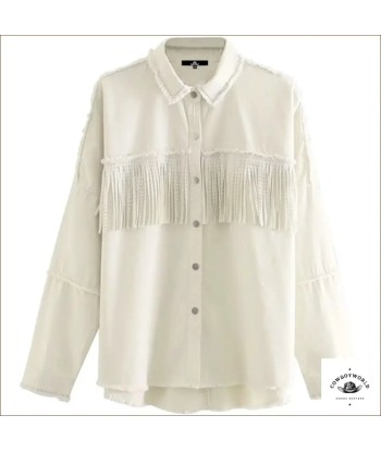 Chemise à Franges Country brillant des détails fins