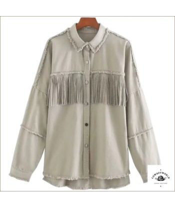 Chemise à Franges Country brillant des détails fins