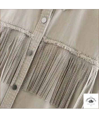 Chemise à Franges Country brillant des détails fins