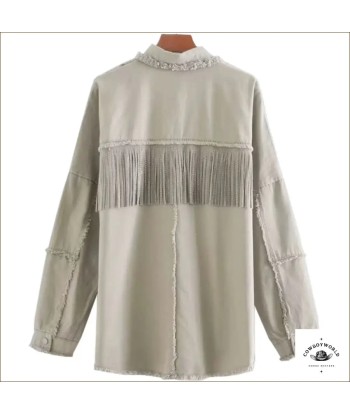 Chemise à Franges Country brillant des détails fins