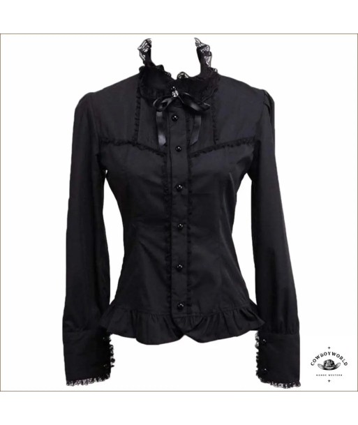 Chemise Noire Femme Country france