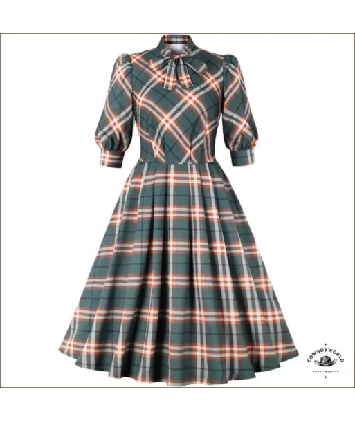 Robe de Soirée Western à Carreaux destockage