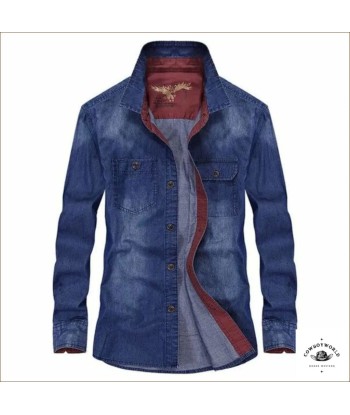 Chemise de Western en Jean Eagle rembourrage situé sous