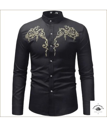 Chemise de Western Homme Noire Fin de série