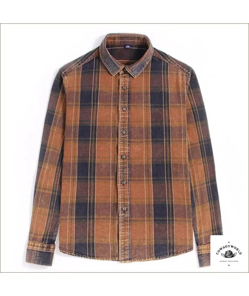 Chemise Western Vintage Homme en linge