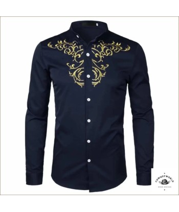 Chemise Show Western brillant des détails fins