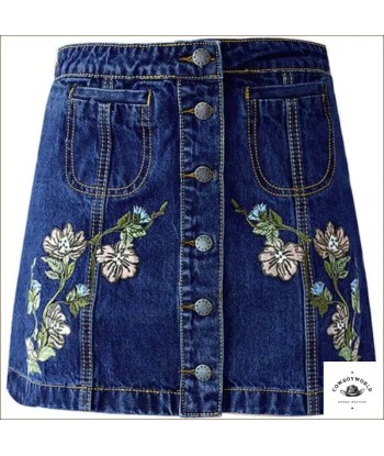 Jupe en Jeans Western Brodée en ligne des produits 