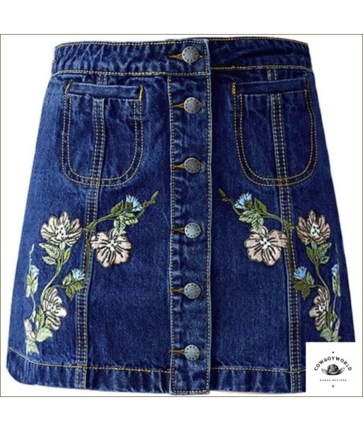 Jupe en Jeans Western Brodée en ligne des produits 