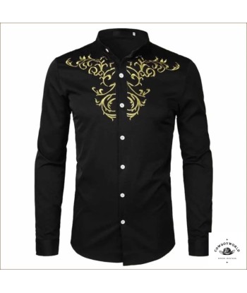 Chemise Show Western brillant des détails fins