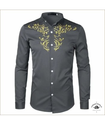 Chemise Show Western brillant des détails fins