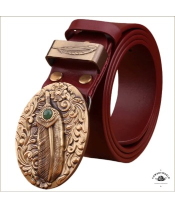 Ceinture Western Dorée en Cuir destockage