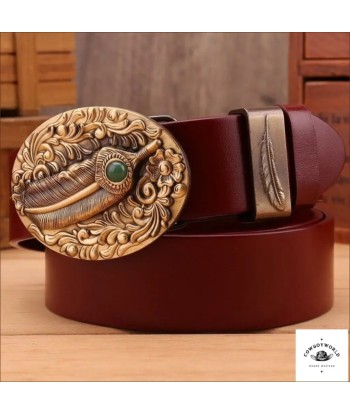 Ceinture Western Dorée en Cuir destockage