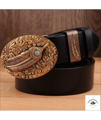 Ceinture Western Dorée en Cuir destockage