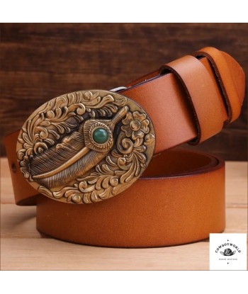 Ceinture Western Dorée en Cuir destockage