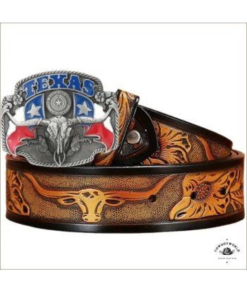 Ceinture Cuir Repoussé Western Artisanale de la marque