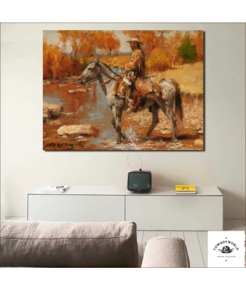 Tableau Peinture Cowboy d'Amérique livraison et retour toujours gratuits