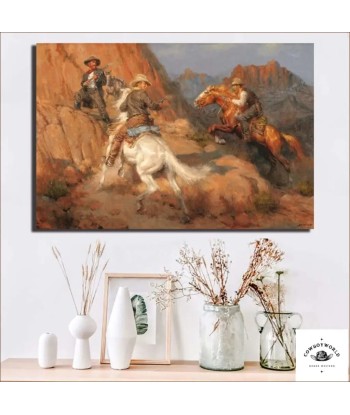 Tableau Peinture Canyon Western pas cher 