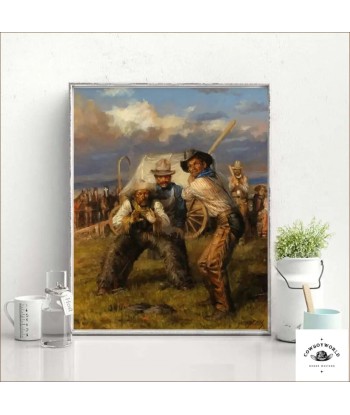 Tableau Peinture Cowboy ou a consommer sur place