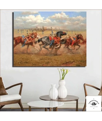 Tableau Cowboys et Indiens de pas cher