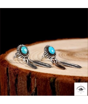 Boucles d'Oreilles Western Turquoise (Argent) shop