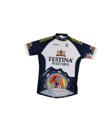 Maillot cyclisme rétro Sibille Festina Watches Peugeot Livraison rapide