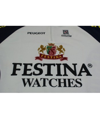 Maillot cyclisme rétro Sibille Festina Watches Peugeot Livraison rapide