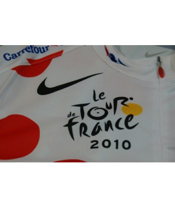 Maillot à pois vélo Nike Carrefour Tour de France 2010 pas chere