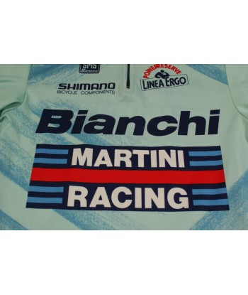 Maillot vélo vintage Santini Bianchi Martini Racing Italmanubri Linea Ergo Shimano En savoir plus