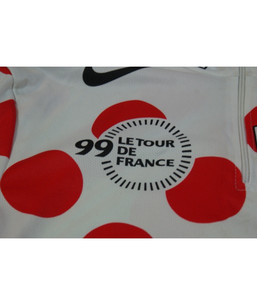 Maillot à pois vélo rétro Nike Champion Tour de France 1999 Paris Déstockage Promo