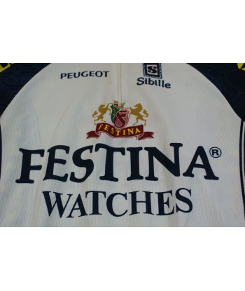 Maillot vélo vintage Sibille Festina Peugeot Par le système avancé 