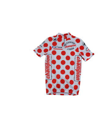 Maillot à pois vélo vintage Castelli Champion Tour de France en ligne