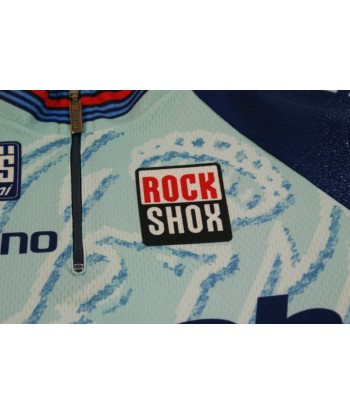 Maillot cyclisme rétro Santini Bianchi Rock Shox Shimano Selle Italia Martini Racing à prix réduit toute l'année