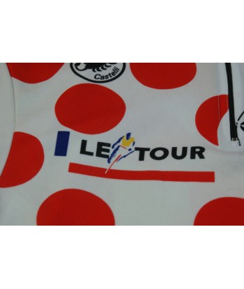 Maillot à pois vélo vintage Castelli Champion Tour de France en ligne