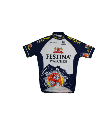 Maillot vélo rétro Sibille Festina Peugeot plus qu'un jeu 