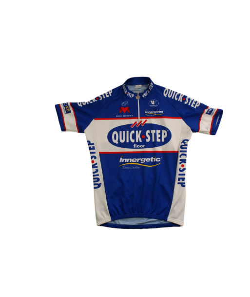 Maillot vélo rétro Vermarc Quick Step Eddy Merckx Innegertic UCI PRojob Peugeot vous aussi creer 