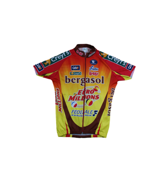 Maillot cyclisme vintage Vermarc Lotto Euro Millions Creyf's commande en ligne