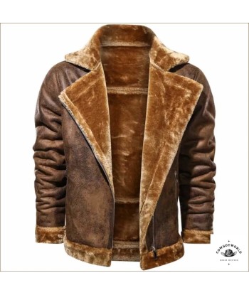 Veste Homme Style Western Col Fourrure meilleur choix