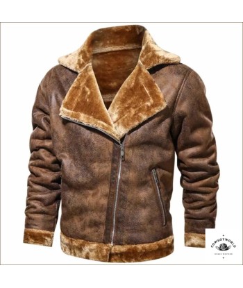 Veste Homme Style Western Col Fourrure meilleur choix