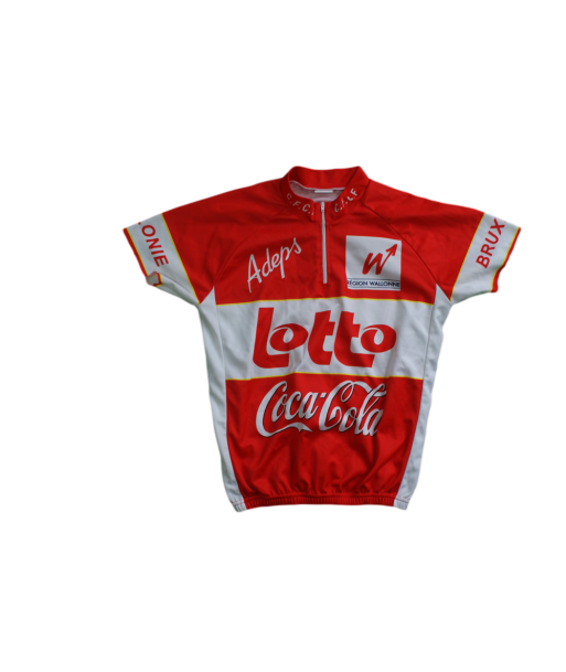 Maillot vélo rétro Lotto Coca-Cola Adeps Véritable concentré