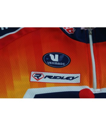 Maillot vélo vintage Vermarc Lotto Ridley UCI Davitamon la colonne vertébrale