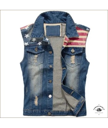 Veste en Jean Drapeau USA Comparez et commandez 