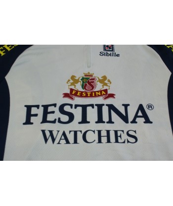 Maillot vélo rétro Sibille Festina pour bénéficier 