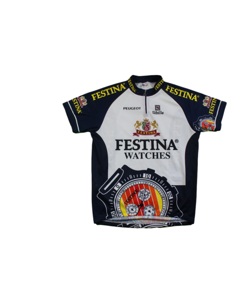 Maillot vélo vintage Sibille Festina Peugeot shop