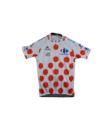 Maillot à pois vélo vintage Le coq sportif Carrefour Tour de France 2018 de France