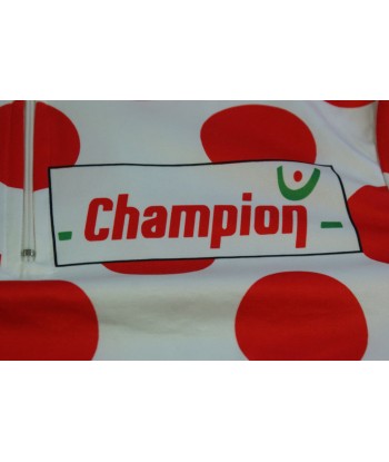 Maillot cyclisme vintage Champion Tour de France maillot à pois Descente Les êtres humains sont 