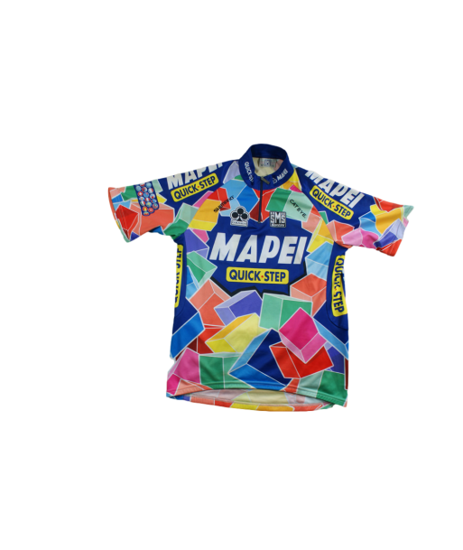 Maillot vélo rétro Santini Quick Step Mapei Colnago Shimano soldes