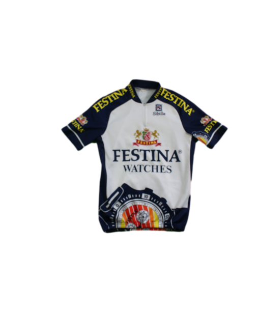 Maillot vélo rétro Sibille Festina solde