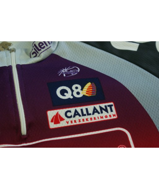 Maillot cyclisme vintage Vermarc Lotto Silence Q8 UCI votre restaurant rapide dans 