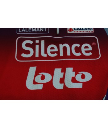 Maillot cyclisme vintage Vermarc Lotto Silence Q8 UCI votre restaurant rapide dans 