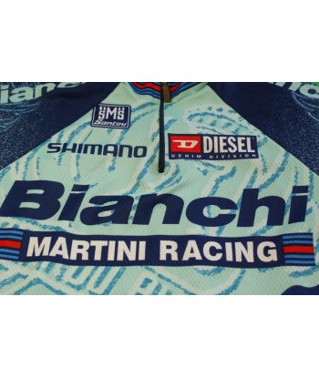 Maillot vélo rétro Bianchi Santini Shimano pas cher